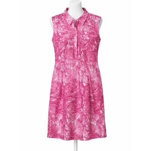 Reel Legends Mariner Sleeveless Dress Womens L Pink Fishing UV Ripstop